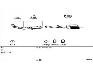 FENNO BM006 išmetimo sistema 
 Išmetimo sistema -> Išmetimo sistema, visa