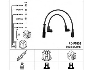 NGK 8206 uždegimo laido komplektas 
 Kibirkšties / kaitinamasis uždegimas -> Uždegimo laidai/jungtys