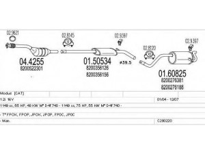 MTS C280220006786 išmetimo sistema 
 Išmetimo sistema -> Išmetimo sistema, visa