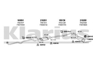KLARIUS 720504E išmetimo sistema 
 Išmetimo sistema -> Išmetimo sistema, visa