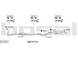 BOSAL 066.285.50 išmetimo sistema 
 Išmetimo sistema -> Išmetimo sistema, visa