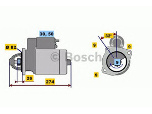 BOSCH 0 001 218 164 starteris 
 Elektros įranga -> Starterio sistema -> Starteris