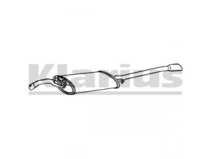 KLARIUS 250361 galinis duslintuvas 
 Išmetimo sistema -> Duslintuvas
1L0253609D, 1LO253609D, 1L0253609D