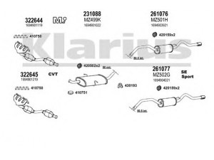 KLARIUS 600603E išmetimo sistema 
 Išmetimo sistema -> Išmetimo sistema, visa