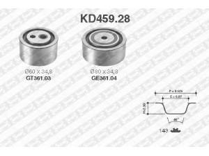 SNR KD459.28 paskirstymo diržo komplektas 
 Techninės priežiūros dalys -> Papildomas remontas
AHU2503, LHP10002