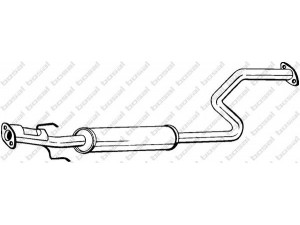 BOSAL 283-503 vidurinis duslintuvas 
 Išmetimo sistema -> Duslintuvas
GEX-33739, WCE-105260