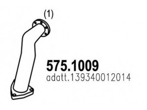 ASSO 575.1009 išleidimo kolektorius 
 Išmetimo sistema -> Išmetimo vamzdžiai
139340012014