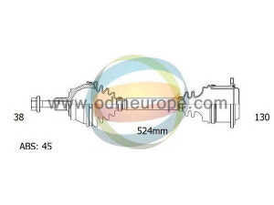 ODM-MULTIPARTS 18-212711 kardaninis velenas 
 Ratų pavara -> Kardaninis velenas
4B0407272AP, 4B0407272F, 4B0407418E