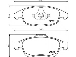 HELLA PAGID 8DB 355 013-341 stabdžių trinkelių rinkinys, diskinis stabdys 
 Techninės priežiūros dalys -> Papildomas remontas
425361, 425412, 425413, 425425