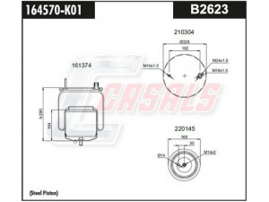 CASALS B2623 dėklas, pneumatinė pakaba
21224749