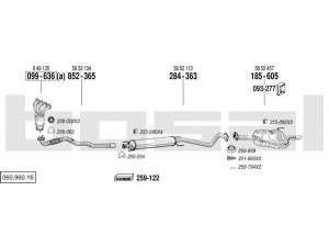 BOSAL 060.960.16 išmetimo sistema 
 Išmetimo sistema -> Išmetimo sistema, visa