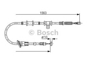 BOSCH 1 987 482 064 trosas, stovėjimo stabdys 
 Stabdžių sistema -> Valdymo svirtys/trosai
MR915063