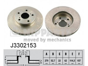 NIPPARTS J3302153 stabdžių diskas 
 Stabdžių sistema -> Diskinis stabdys -> Stabdžių diskas
43512-28070, 43512-28080