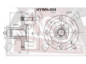 ASVA HYWH-004 rato stebulė 
 Ašies montavimas/vairavimo mechanizmas/ratai -> Rato stebulė/montavimas -> Rato stebulė
51750-3D003