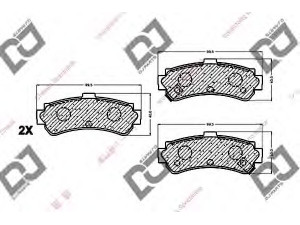 DJ PARTS BP1041 stabdžių trinkelių rinkinys, diskinis stabdys 
 Techninės priežiūros dalys -> Papildomas remontas
44060-0M890, 440600M890, AY060-NS014