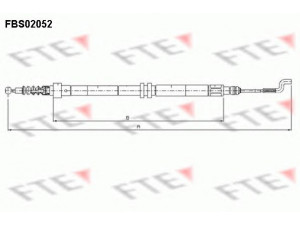 FTE FBS02052 trosas, stovėjimo stabdys 
 Stabdžių sistema -> Valdymo svirtys/trosai
7D0 609 701