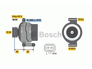 BOSCH 0 986 081 070 kintamosios srovės generatorius 
 Elektros įranga -> Kint. sr. generatorius/dalys -> Kintamosios srovės generatorius
1204426, 13222934, 13256933, 6204257