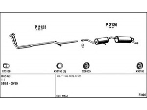 FENNO FI006 išmetimo sistema 
 Išmetimo sistema -> Išmetimo sistema, visa