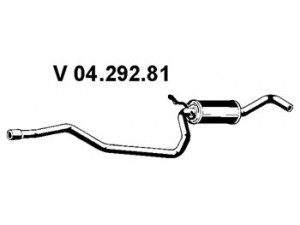 EBERSPÄCHER 04.292.81 priekinis duslintuvas 
 Išmetimo sistema -> Duslintuvas
1 493 198, 5 029 641, 6 573 019