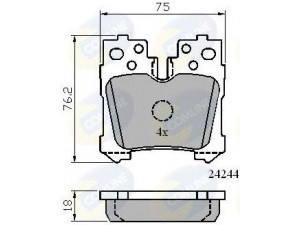 COMLINE CBP01722 stabdžių trinkelių rinkinys, diskinis stabdys 
 Techninės priežiūros dalys -> Papildomas remontas
044660W010, 044660W020, 044660W010