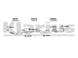 KLARIUS 931388U išmetimo sistema 
 Išmetimo sistema -> Išmetimo sistema, visa