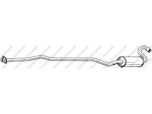 BOSAL 291-665 vidurinis duslintuvas 
 Išmetimo sistema -> Duslintuvas
5020034, 5022532, 5022533, 6133555