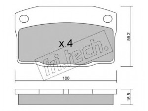 fri.tech. 742.0 stabdžių trinkelių rinkinys, diskinis stabdys 
 Techninės priežiūros dalys -> Papildomas remontas