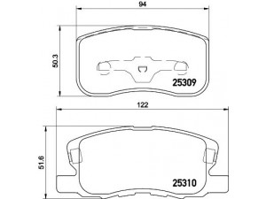 MINTEX MDB3212 stabdžių trinkelių rinkinys, diskinis stabdys
MN116151