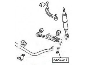 ASVA 2323-317 šarnyro stabilizatorius 
 Ašies montavimas/vairavimo mechanizmas/ratai -> Stabilizatorius/fiksatoriai -> Savaime išsilyginanti atrama
4D0 411 317 K, 8D0 411 317 D, 8D0 411 318 D