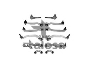 TALOSA 49-03701 pakabos komplektas 
 Ašies montavimas/vairavimo mechanizmas/ratai -> Valdymo svirtis/pasukamosios svirties sujungimas -> Vairo trauklės (valdymo svirtis, išilginis balansyras, diago