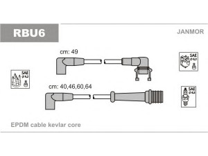 JANMOR RBU6 uždegimo laido komplektas 
 Kibirkšties / kaitinamasis uždegimas -> Uždegimo laidai/jungtys
77 00 720 781, 77 00 720 783, 7700741872