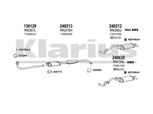KLARIUS 720670E išmetimo sistema 
 Išmetimo sistema -> Išmetimo sistema, visa