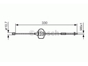 BOSCH 1 987 482 121 trosas, stovėjimo stabdys 
 Stabdžių sistema -> Valdymo svirtys/trosai
1228027, 98AG 2853-AH