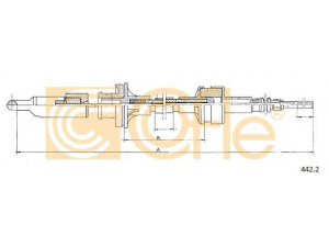 COFLE 442.2 sankabos trosas 
 Dviratė transporto priemonės -> Kabeliai ir tachometro velenaai -> Sankabos trosas
7649509, 7670999, 7710212, 7722751