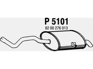 FENNO P5101 galinis duslintuvas 
 Išmetimo sistema -> Duslintuvas
8200276013