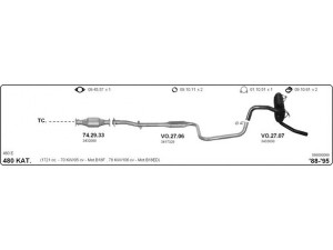 IMASAF 586000069 išmetimo sistema 
 Išmetimo sistema -> Išmetimo sistema, visa