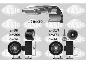 SASIC 1756022 paskirstymo diržo komplektas 
 Techninės priežiūros dalys -> Papildomas remontas
71736716, 71736716