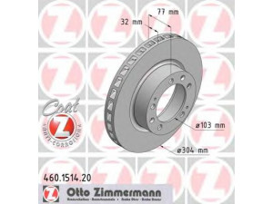 ZIMMERMANN 460.1514.20 stabdžių diskas 
 Dviratė transporto priemonės -> Stabdžių sistema -> Stabdžių diskai / priedai
928 351 044 03, 928 351 044 04