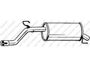 BOSAL 185-189 galinis duslintuvas 
 Išmetimo sistema -> Duslintuvas
55702051, 55702052, 58 52 689, 58 52 690