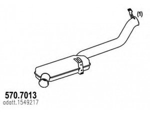 ASSO 570.7013 vidurinis / galinis duslintuvas 
 Išmetimo sistema -> Duslintuvas
1549217, 1780120, 1862540