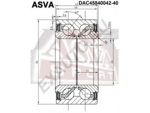ASVA DAC45840042-40 rato guolis 
 Ašies montavimas/vairavimo mechanizmas/ratai -> Rato stebulė/montavimas -> Rato guolis