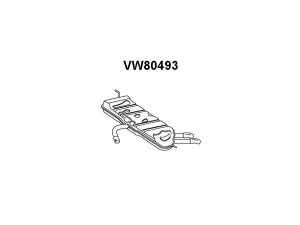 VENEPORTE VW80493 galinis duslintuvas 
 Išmetimo sistema -> Duslintuvas
1K6253609BG