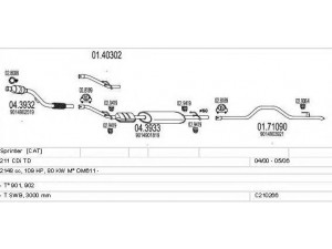 MTS C210266004387 išmetimo sistema 
 Išmetimo sistema -> Išmetimo sistema, visa