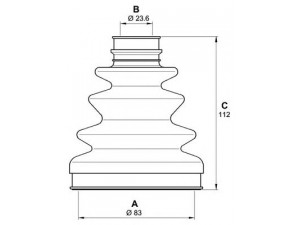 OPEN PARTS SJK7268.00 gofruotoji membrana, kardaninis velenas 
 Ratų pavara -> Gofruotoji membrana
13291737, 1603232, 1603278, 93182574