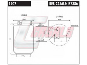 CASALS B2386 dėklas, pneumatinė pakaba