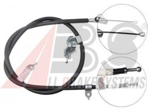 A.B.S. K16597 trosas, stovėjimo stabdys 
 Stabdžių sistema -> Valdymo svirtys/trosai
464300D060, 464300D060000, 46430-0D060