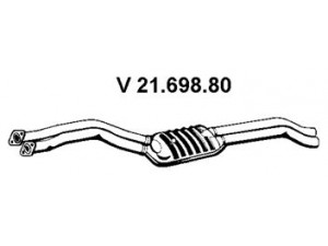 EBERSPÄCHER 21.698.80 priekinis duslintuvas 
 Išmetimo sistema -> Duslintuvas
18 10 7 504 169