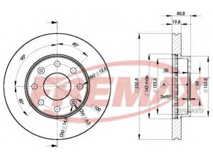 FREMAX BD-4633 stabdžių diskas 
 Stabdžių sistema -> Diskinis stabdys -> Stabdžių diskas
96574633