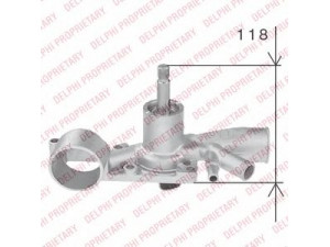 DELPHI WP1122 vandens siurblys 
 Aušinimo sistema -> Vandens siurblys/tarpiklis -> Vandens siurblys
120179, 120270, 120271