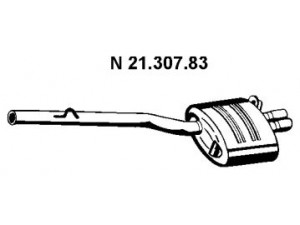 EBERSPÄCHER 21.307.83 galinis duslintuvas 
 Išmetimo sistema -> Duslintuvas
18 30 7 798 074, 18 30 7 802 842